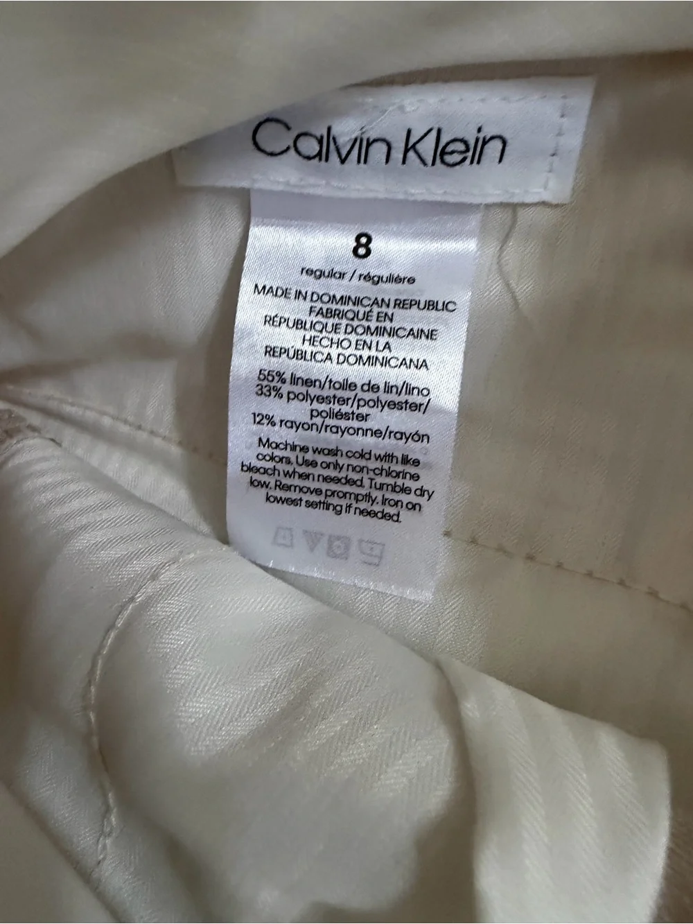 Boy’s  Beige Dress Pants - Tailored Fit Size 8